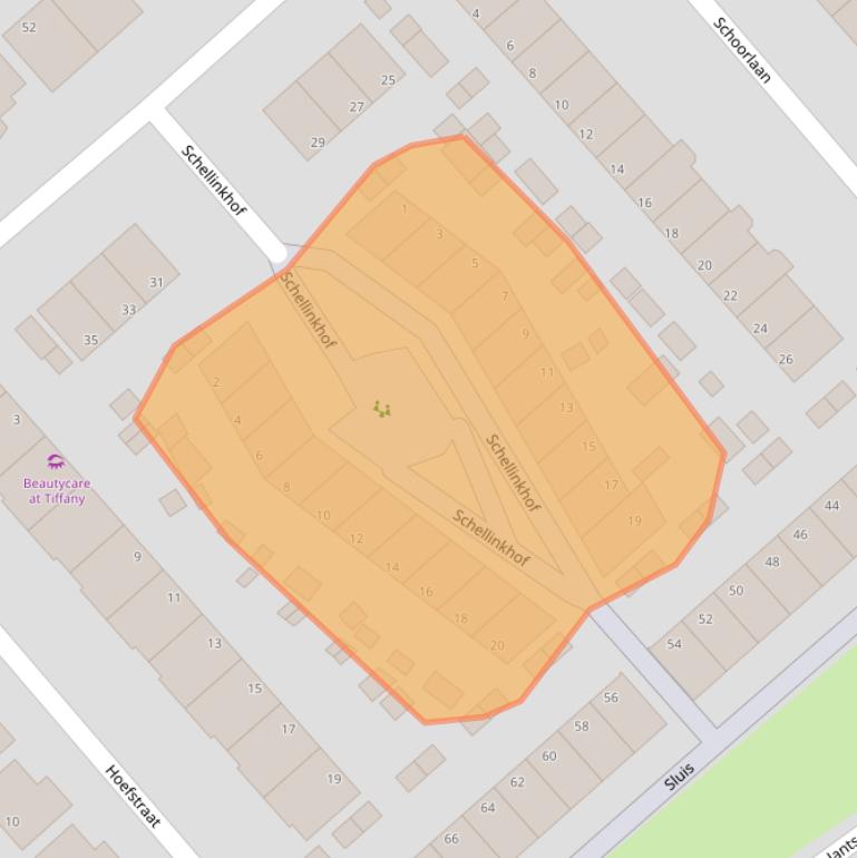 Kaart van postcodegebied 1705EH.