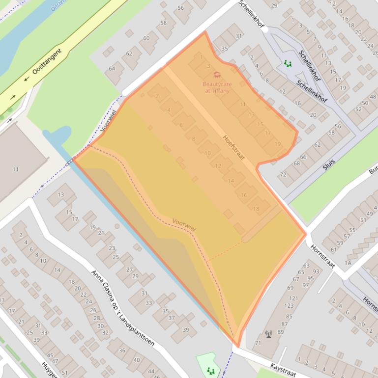 Kaart van postcodegebied 1705EJ.