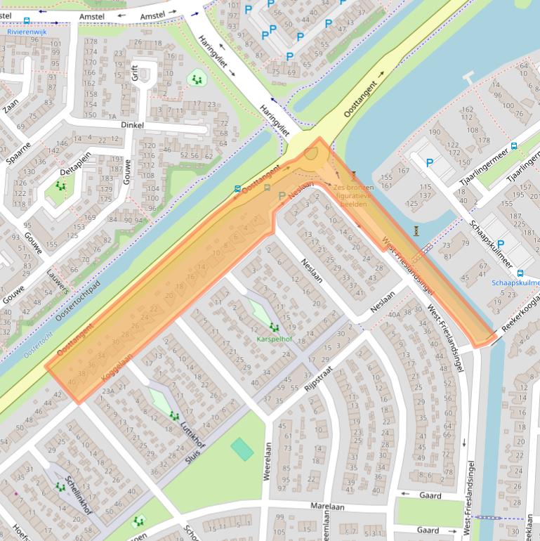 Kaart van postcodegebied 1705EL.