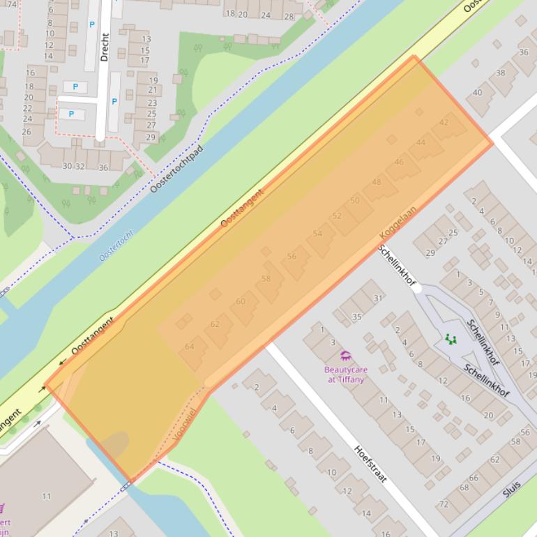 Kaart van postcodegebied 1705EM.