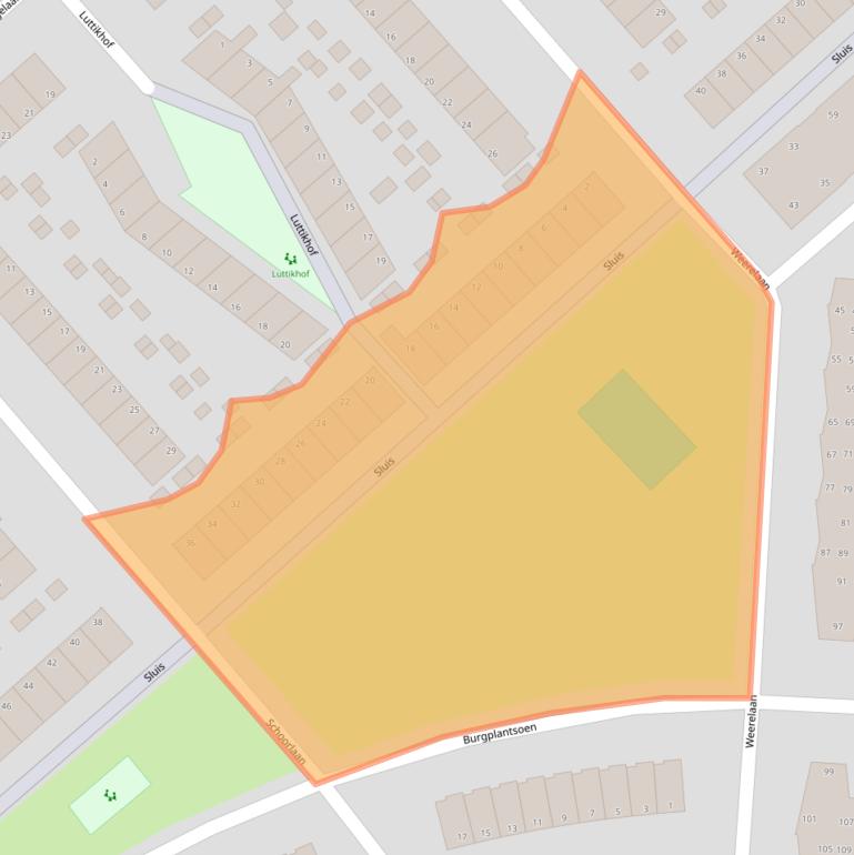 Kaart van postcodegebied 1705EN.