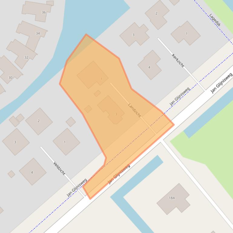 Kaart van postcodegebied 1705GC.