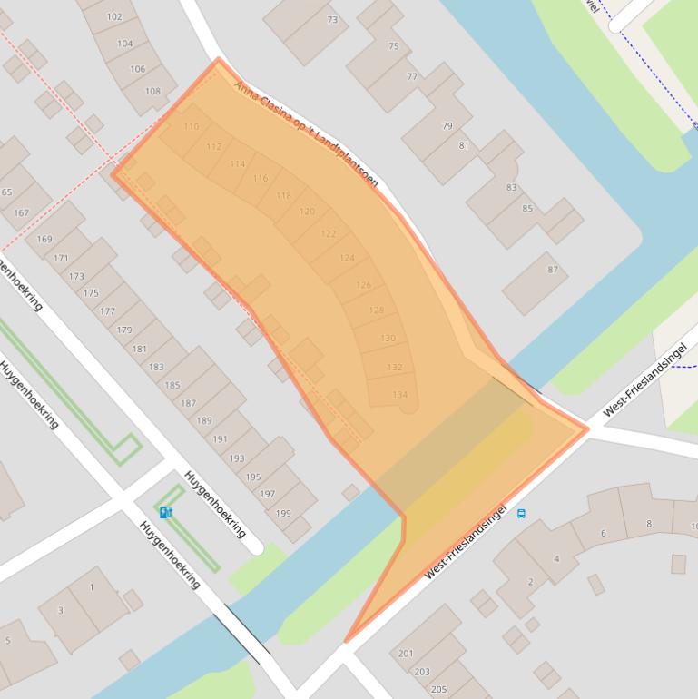 Kaart van postcodegebied 1705GX.