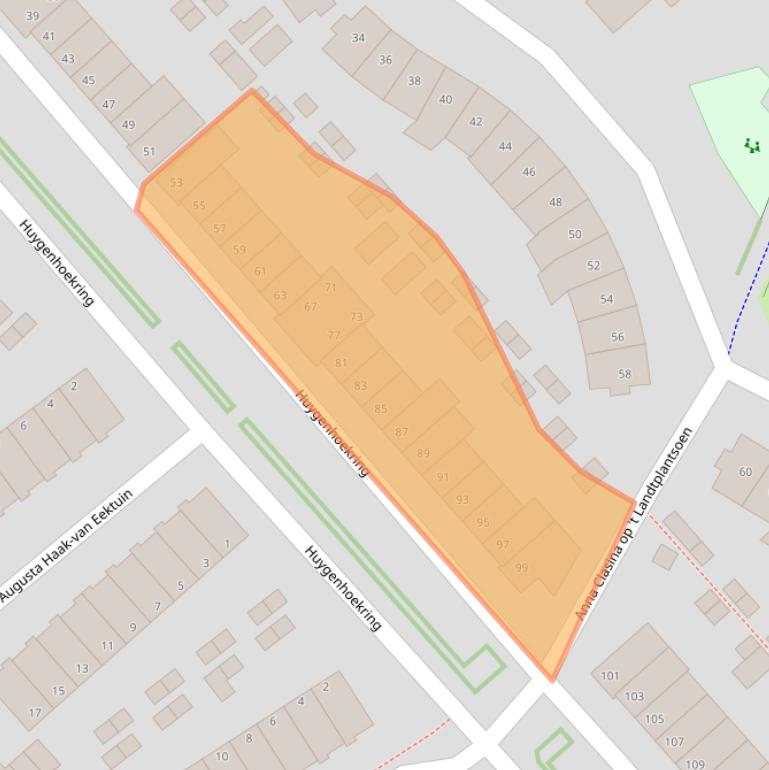 Kaart van postcodegebied 1705HB.