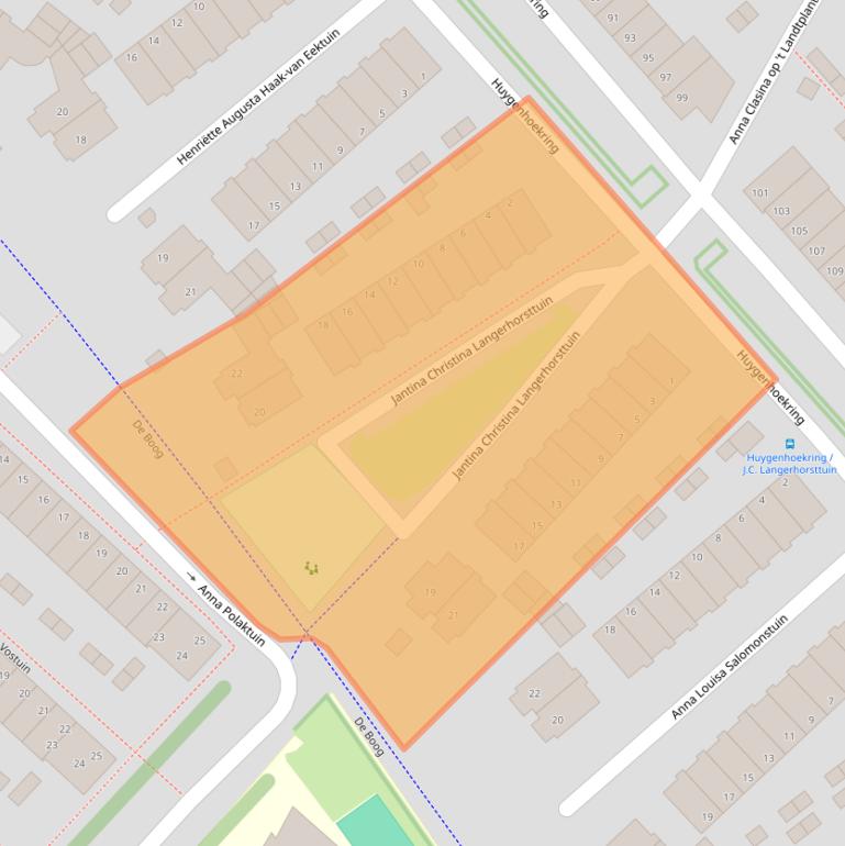 Kaart van postcodegebied 1705HP.