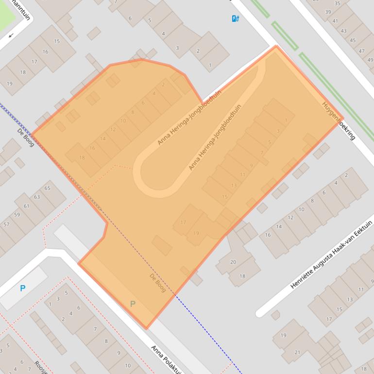 Kaart van postcodegebied 1705HS.