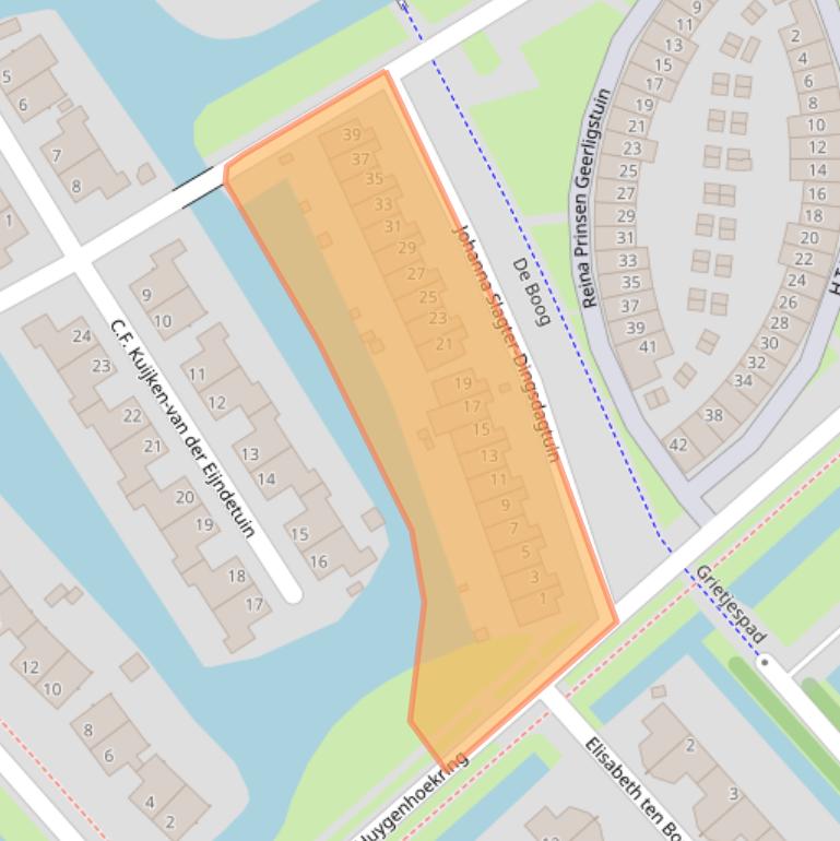 Kaart van postcodegebied 1705HV.