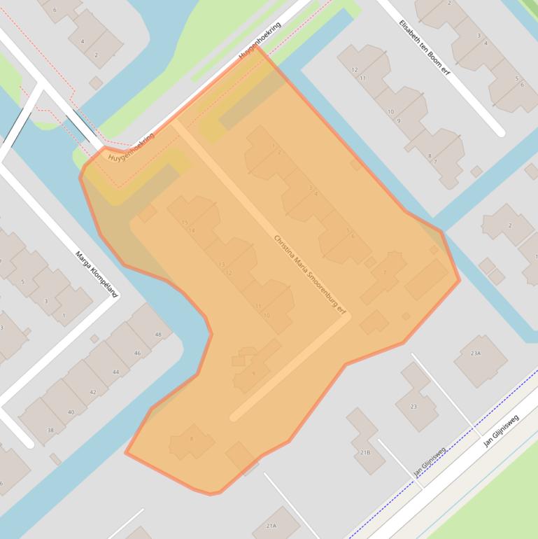 Kaart van postcodegebied 1705JC.