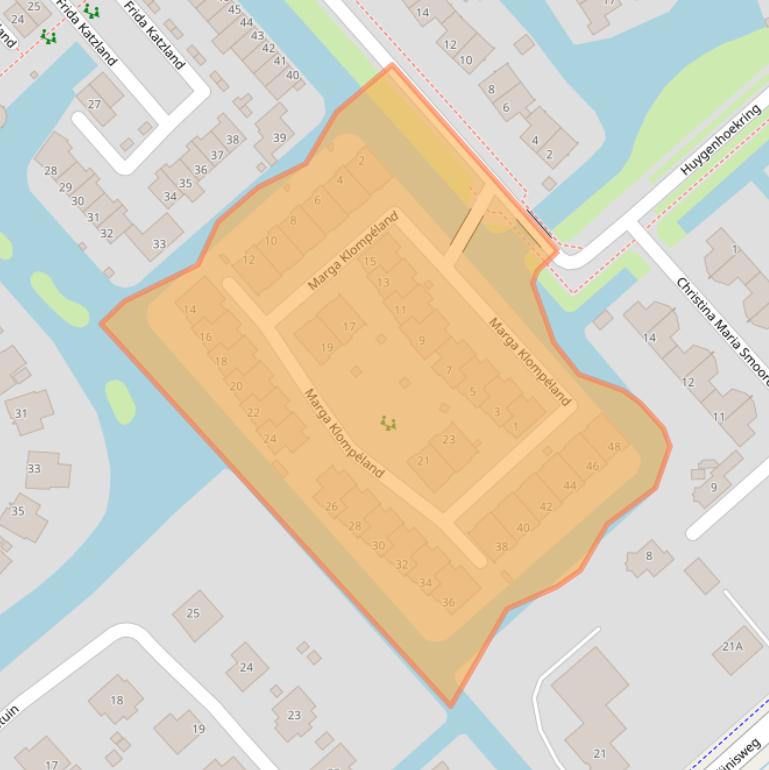 Kaart van postcodegebied 1705JD.