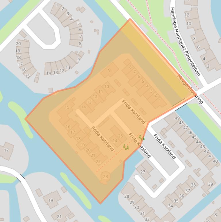 Kaart van postcodegebied 1705JE.