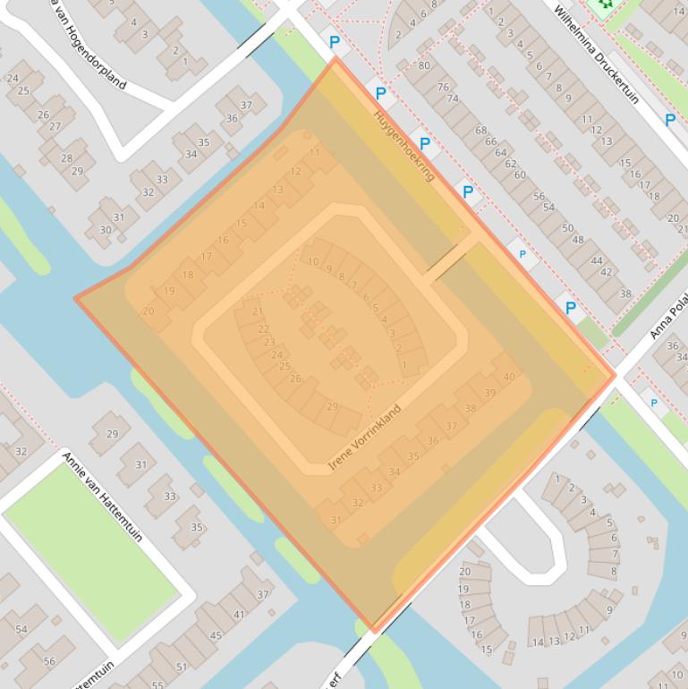 Kaart van postcodegebied 1705JJ.