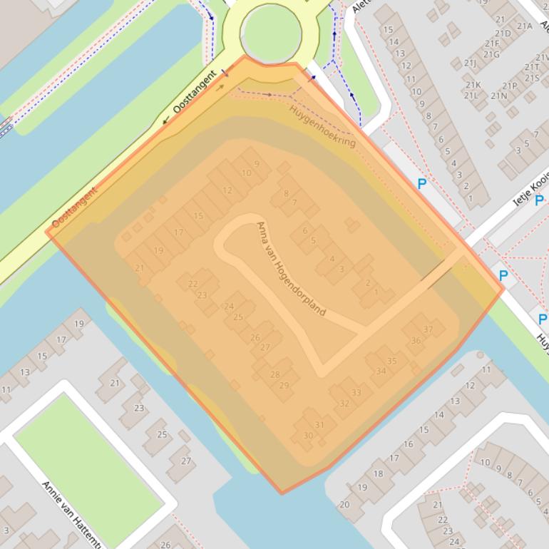 Kaart van postcodegebied 1705JK.