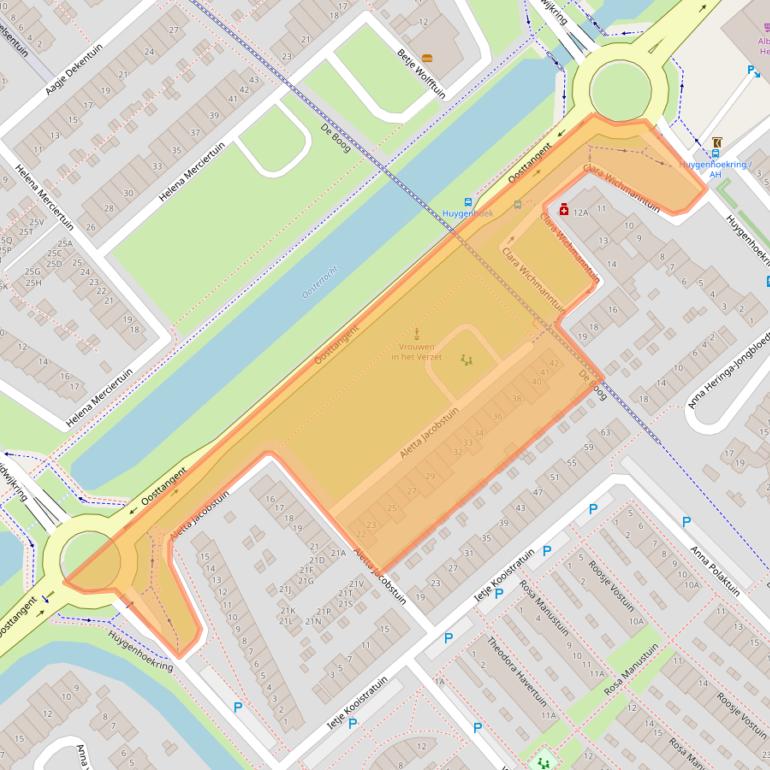 Kaart van postcodegebied 1705JX.