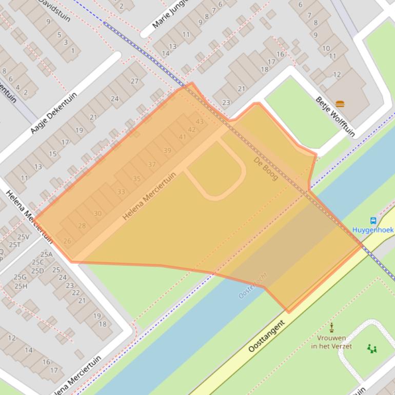 Kaart van postcodegebied 1705KC.