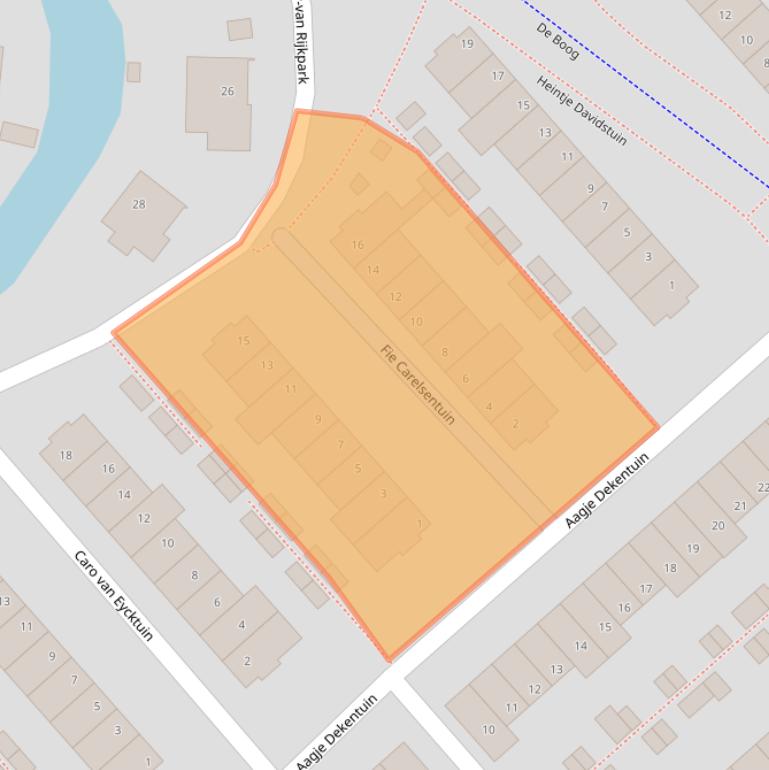 Kaart van postcodegebied 1705KK.