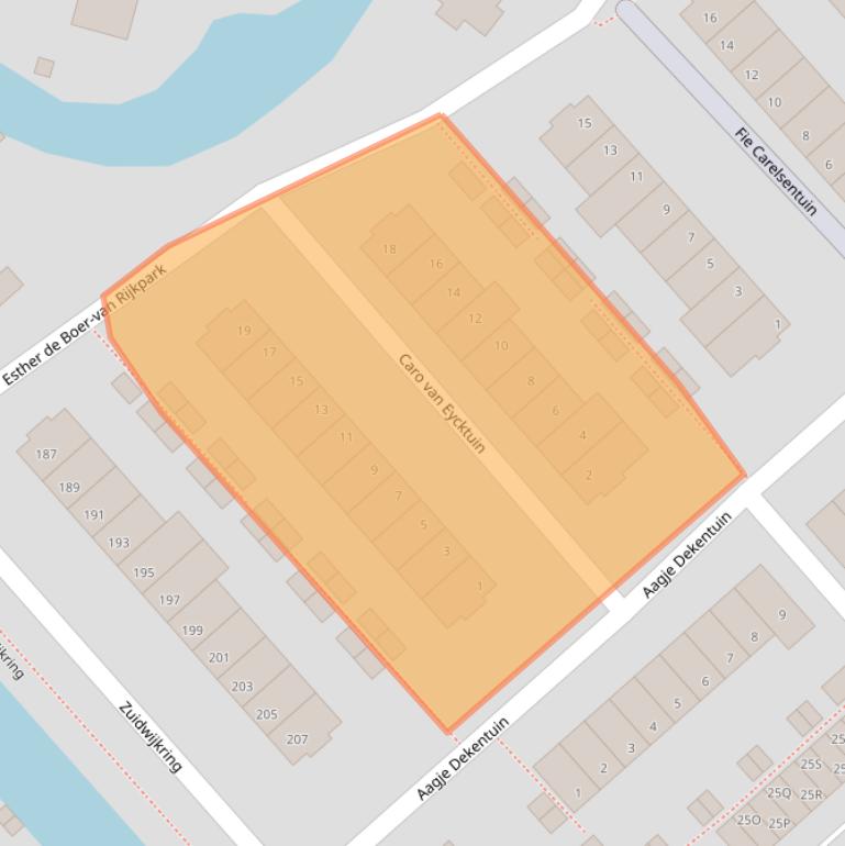 Kaart van postcodegebied 1705KL.