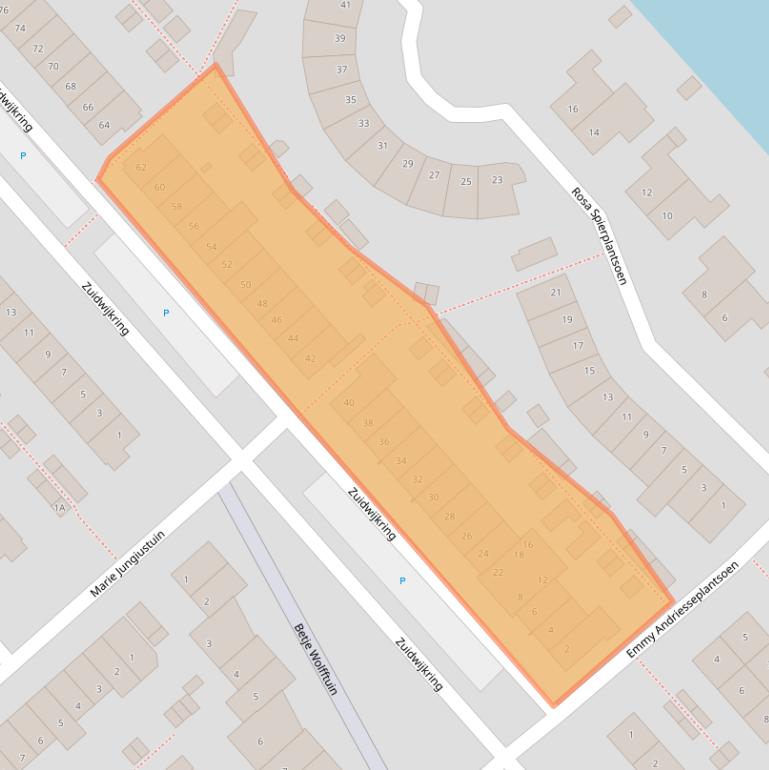 Kaart van postcodegebied 1705KN.