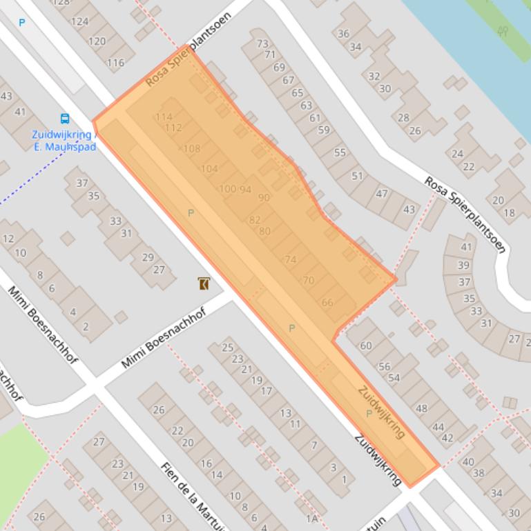 Kaart van postcodegebied 1705KP.