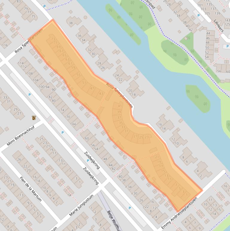 Kaart van postcodegebied 1705KT.