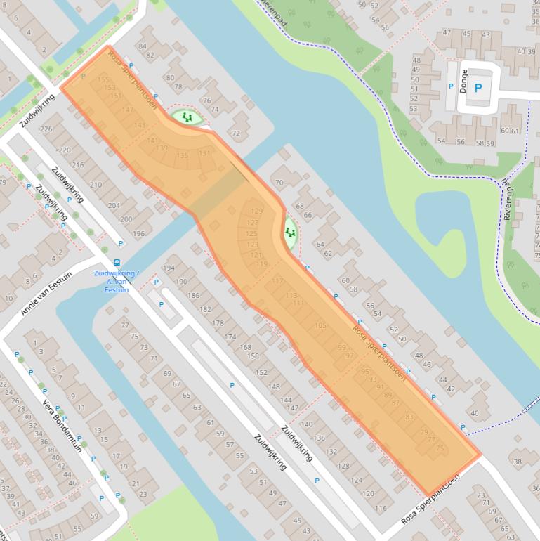 Kaart van postcodegebied 1705KV.