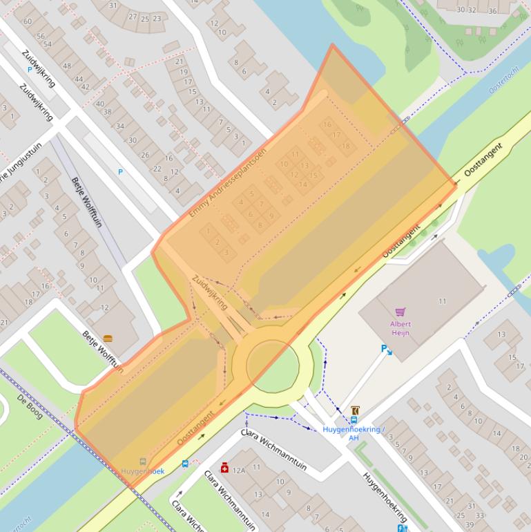 Kaart van postcodegebied 1705KX.