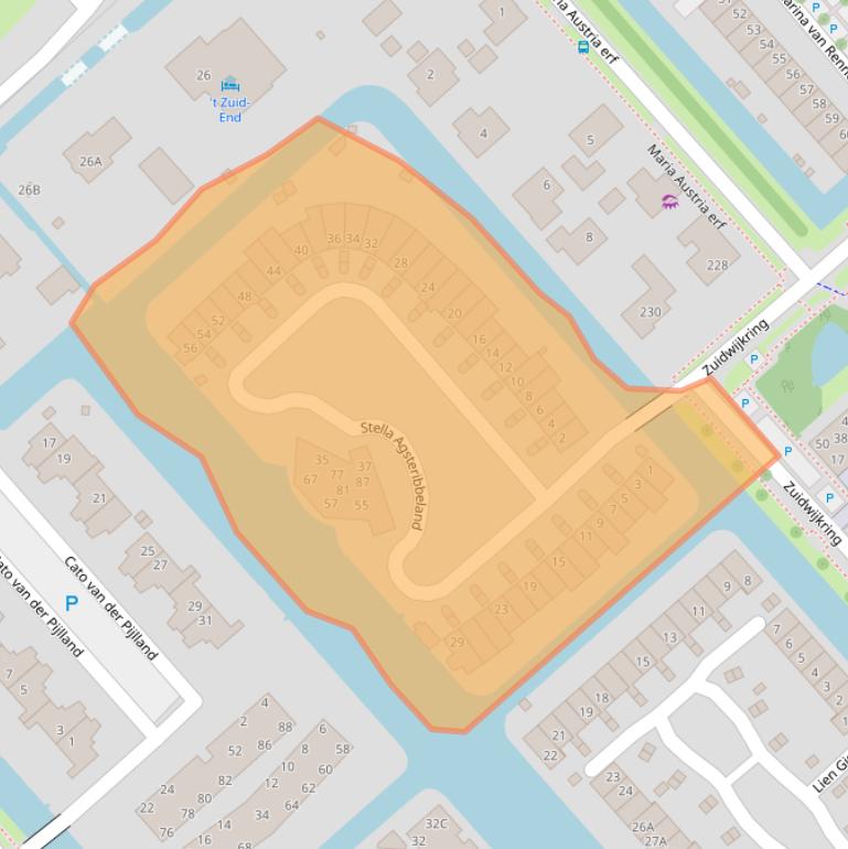 Kaart van postcodegebied 1705LG.