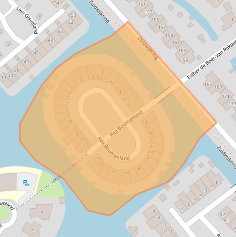 Kaart van postcodegebied 1705LK.