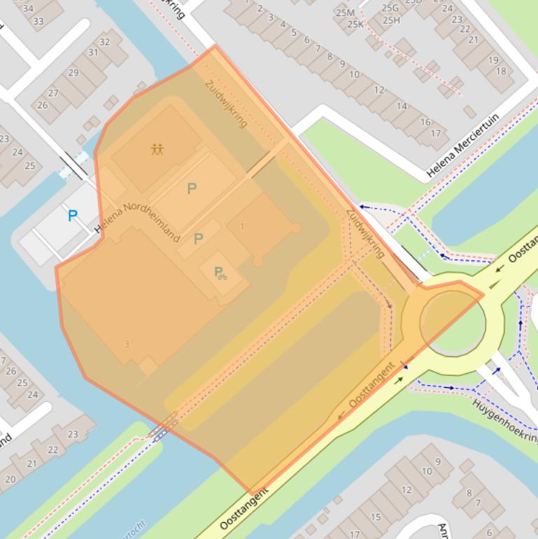 Kaart van postcodegebied 1705LM.