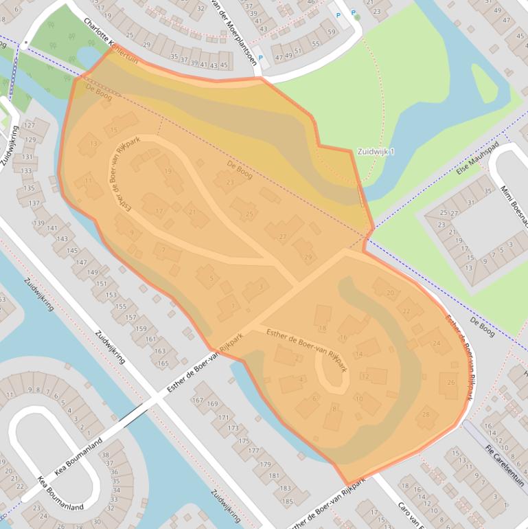 Kaart van postcodegebied 1705LN.