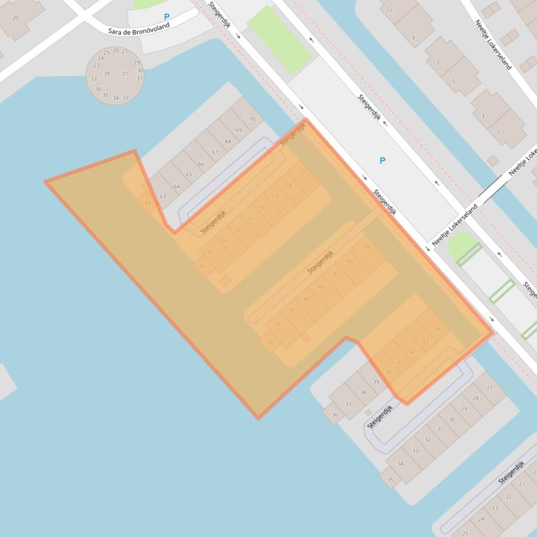 Kaart van postcodegebied 1705MN.