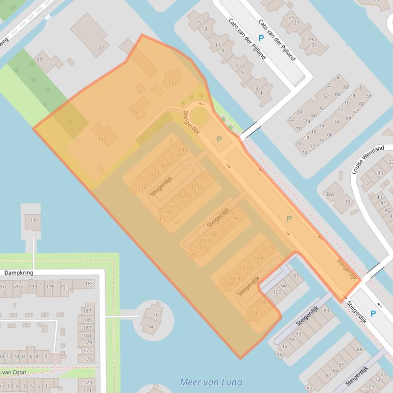 Kaart van postcodegebied 1705MR.