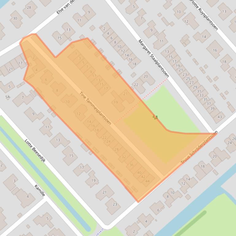 Kaart van postcodegebied 1705NB.