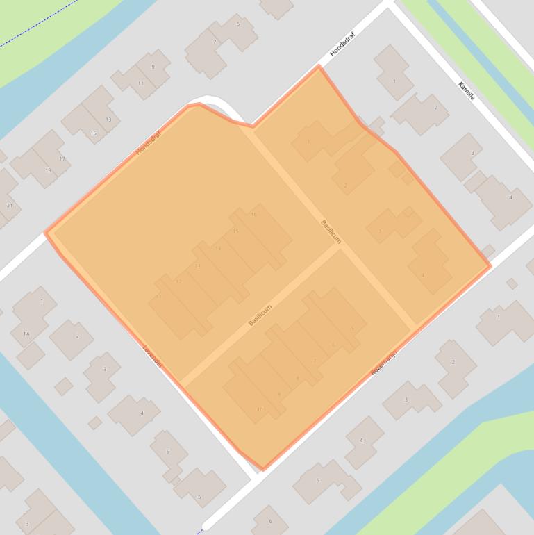 Kaart van postcodegebied 1705RK.