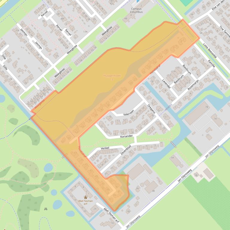 Kaart van postcodegebied 1705RP.