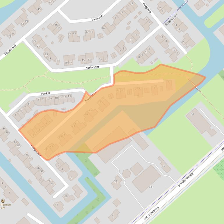 Kaart van postcodegebied 1705RS.