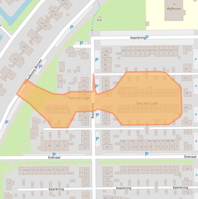 Kaart van postcodegebied 1705SN.