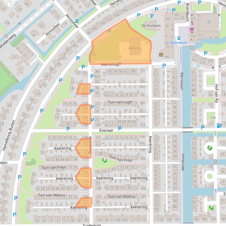 Kaart van postcodegebied 1705SP.