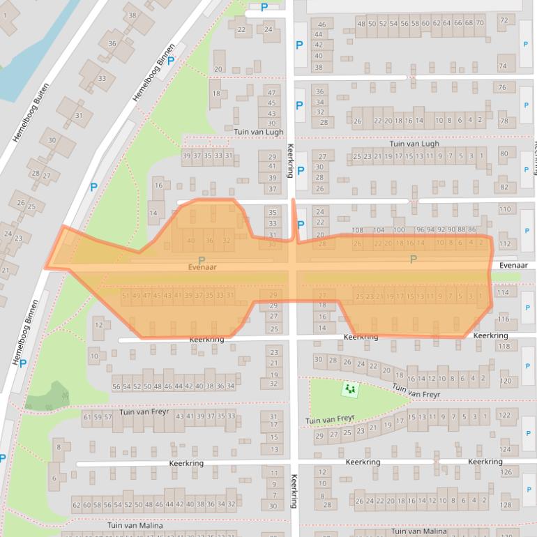 Kaart van postcodegebied 1705SV.