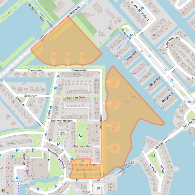 Kaart van postcodegebied 1705TA.