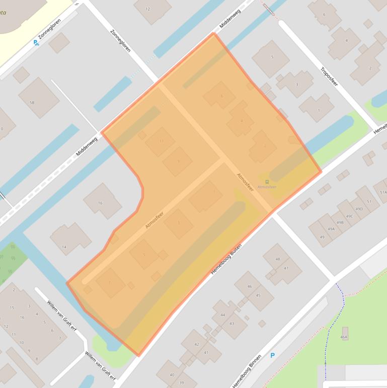 Kaart van postcodegebied 1705TN.