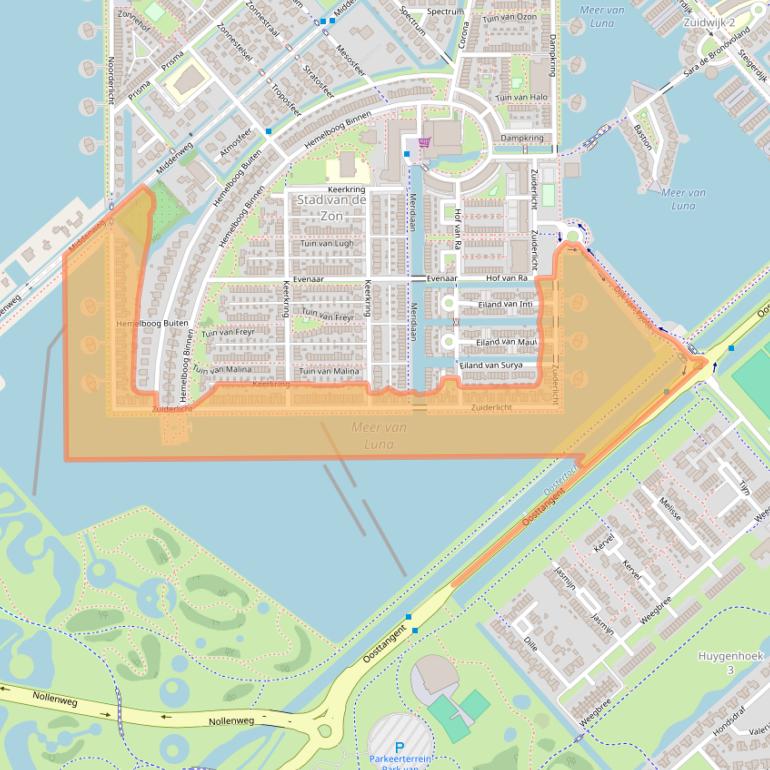 Kaart van postcodegebied 1705TS.