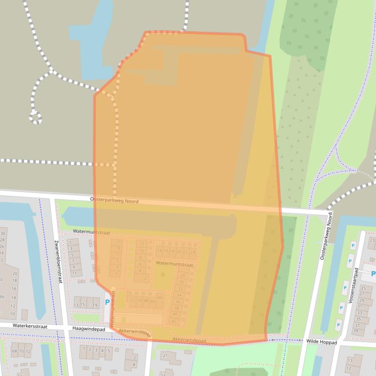 Kaart van postcodegebied 1706AR.