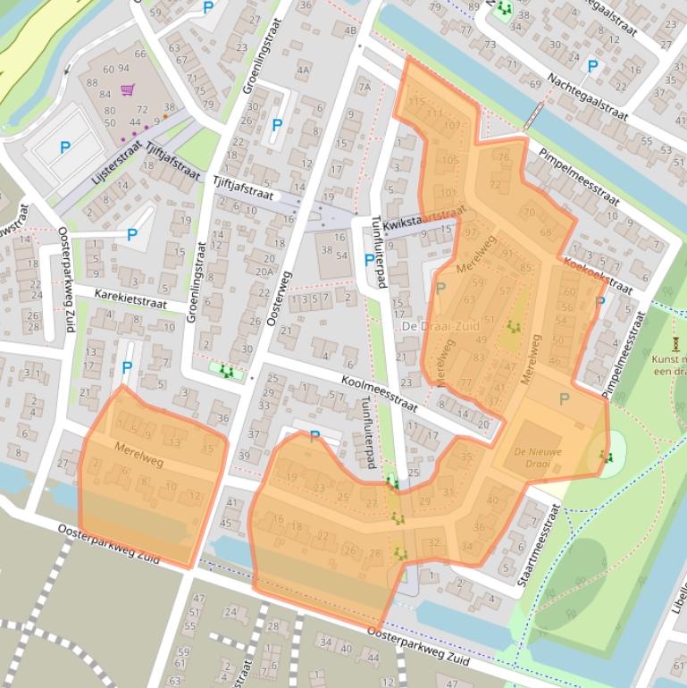 Kaart van postcodegebied 1706BE.