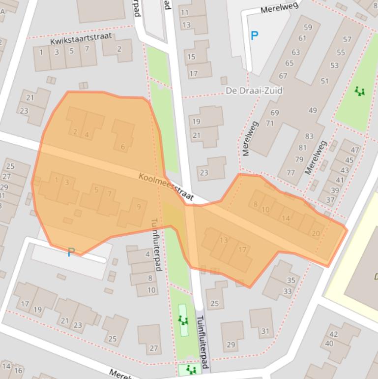 Kaart van postcodegebied 1706BH.