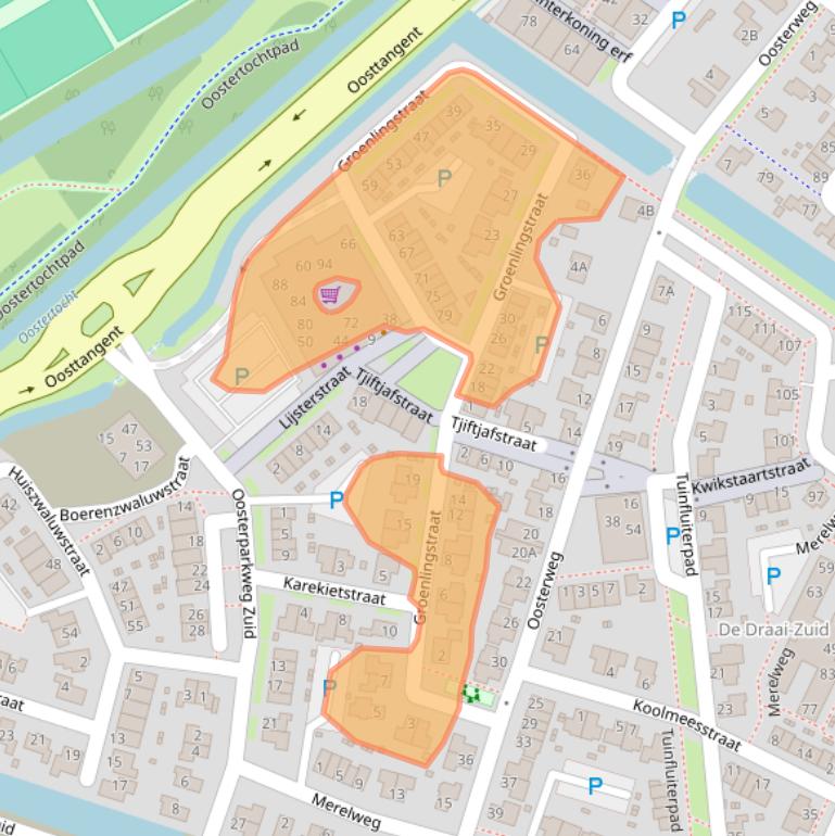 Kaart van postcodegebied 1706BL.