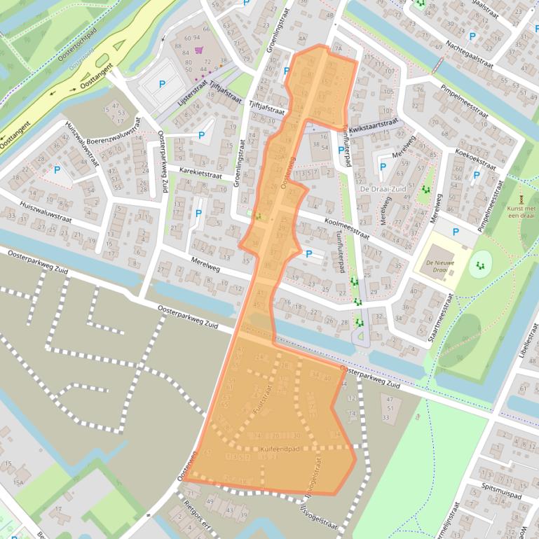 Kaart van postcodegebied 1706BT.