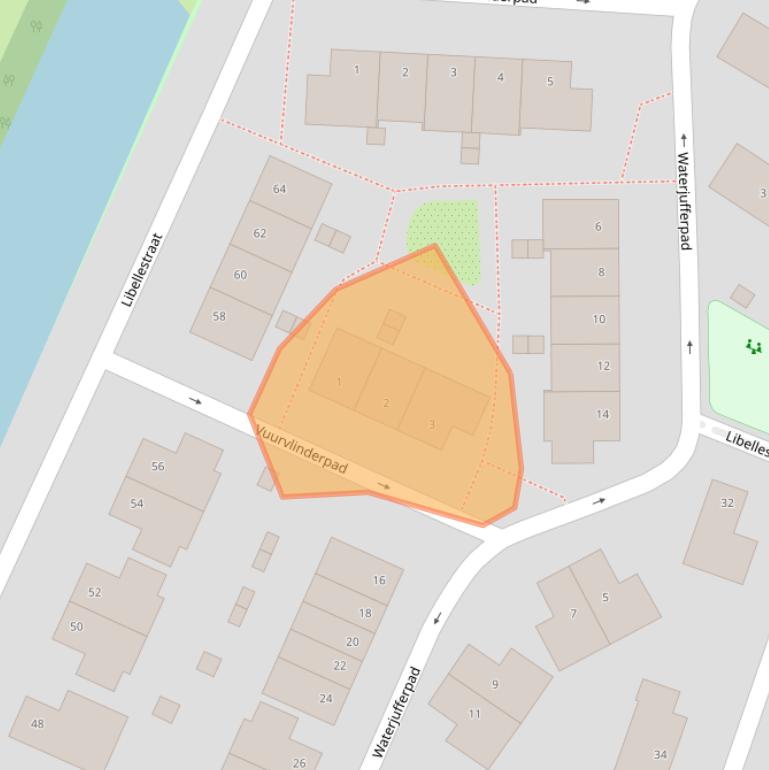 Kaart van postcodegebied 1706BZ.