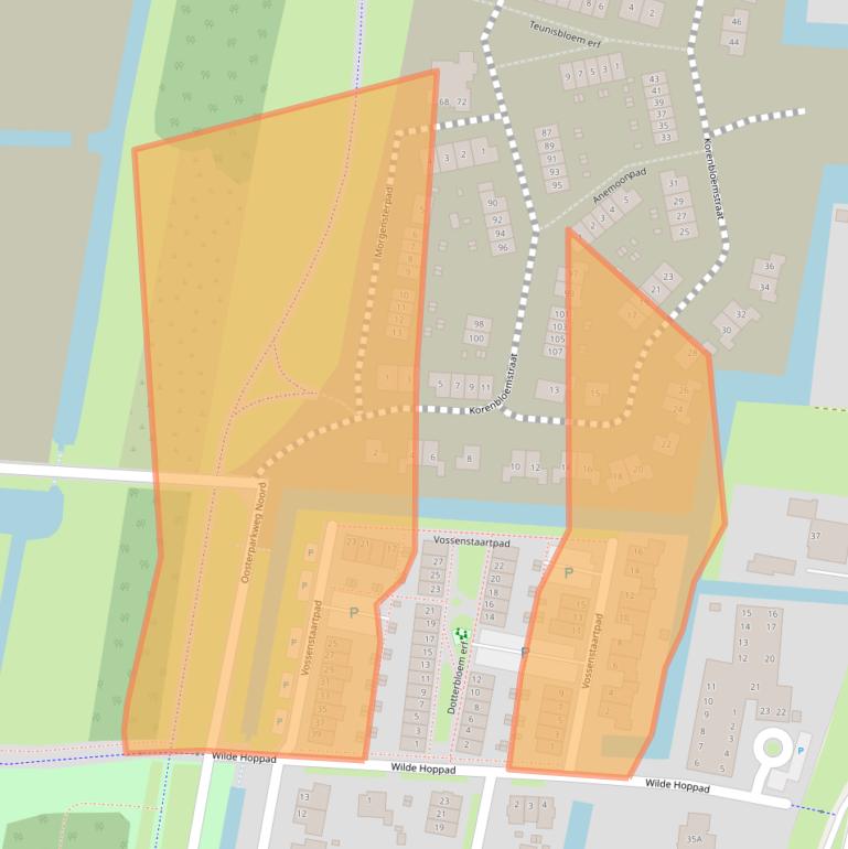 Kaart van postcodegebied 1706CJ.