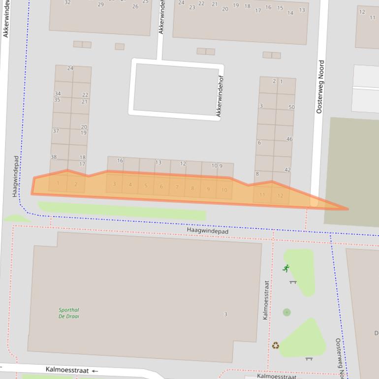 Kaart van postcodegebied 1706CP.
