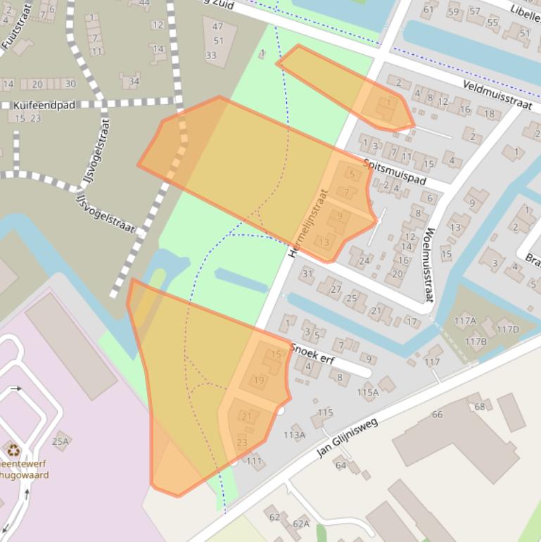 Kaart van postcodegebied 1706KD.